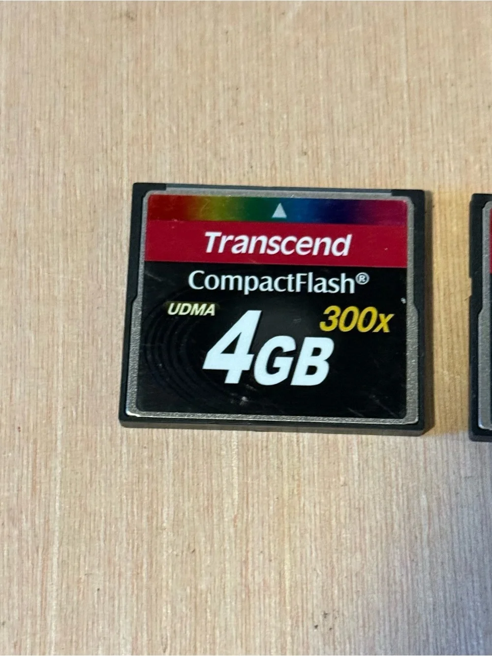 2-Transcend 4GB Compact Flash Memory Card UDMA 300x Preowned “UNTESTED”Read Blw!